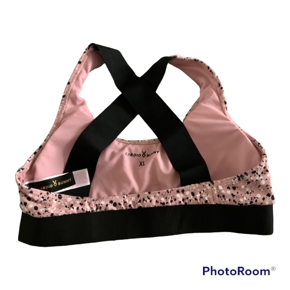 Women’s Sports Pink Barbie-Core Bra Cardio Bunny size XL - Picture 2 of 8